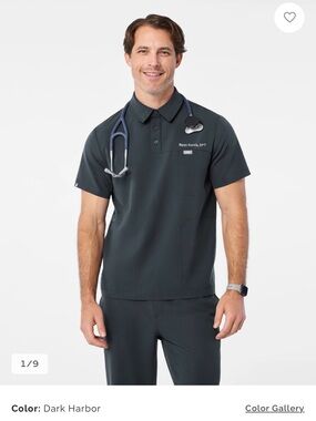 Men's Dark Harbor Polo Scrub Top & Bottom